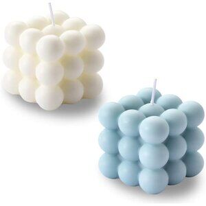 Bubble Candle - Cube Soy Wax Candles, Home Decor Candle, Scented Candle Set 2